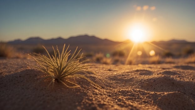 the sun is shining brightly over a desert landscape. photo