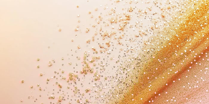 Glitter spreads softly across a pastel surface photo