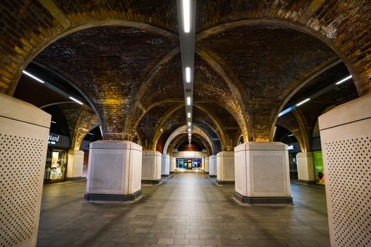 London, UK - SEP 01, 2024-The interior of London Bridge, it is a central London railway terminus and connected London Underground station. photo