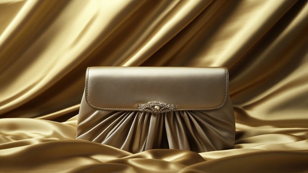 Clutch Elegance Against a Luxurious Satin photo
