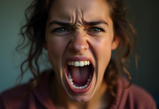 Angry Woman Yelling photo