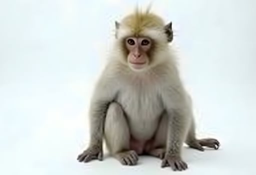 A Curious Monkey Dressed in a White Lab Coat photo