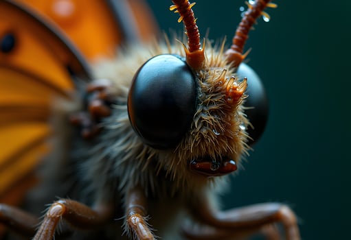 A Close-Up Look at a Butterfly's Face photo