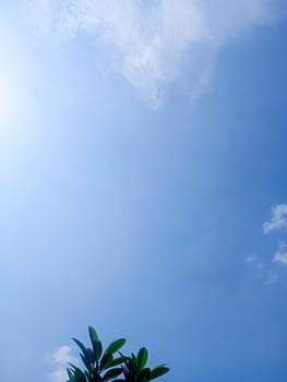 Photo of a blue sky with clouds