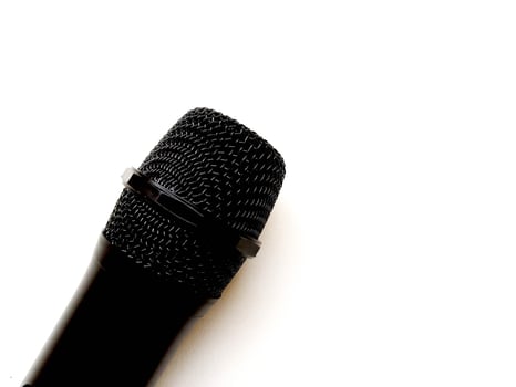 Closeup view of Black Mic isolated on white background photo