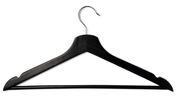 hanger for clothes isolated on white background photo