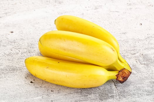 Ripe sweet tasty mini banana photo