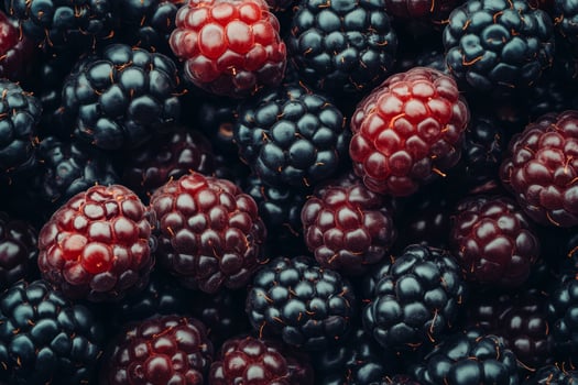 A close up of a bunch of blackberries photo