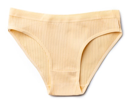 Classic women's cotton panties isolated on white background photo