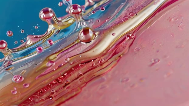 Bright and Colorful Water Bubble Reflections photo