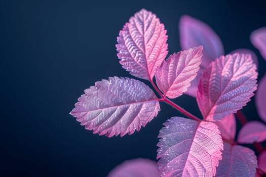 Pink Foliage Botanical Beauty for Print, Card, Poster, Nature-Inspired Decor, and Design photo