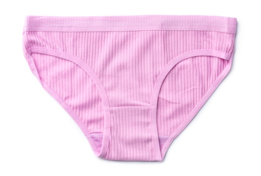 Classic women's cotton panties isolated on white background photo
