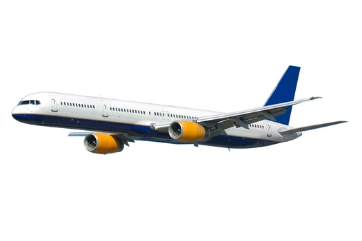 Plane isolated on a white background photo