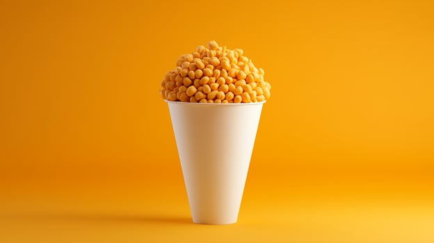 Peanuts closeup healthy protein for snack or flour organic ingredient on cone wrapped container photo