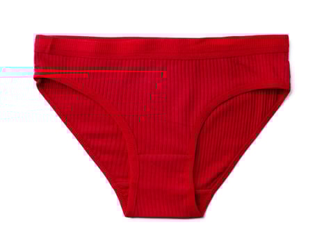 Classic women's cotton panties isolated on white background photo