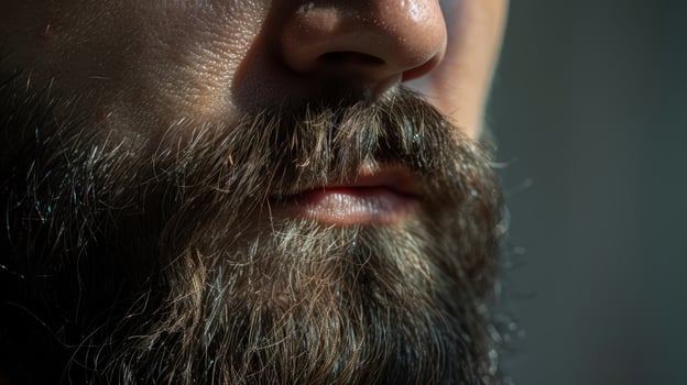 A close up of a man with a beard photo