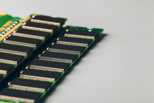computer random access memory , RAM sticks close up photo
