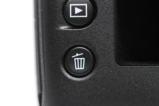 Closeup view of digital camera photo