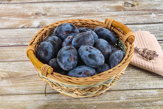 Fresh raw sweet juicy plum photo