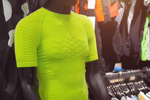 Mannequin at sport clothing store close-up photo