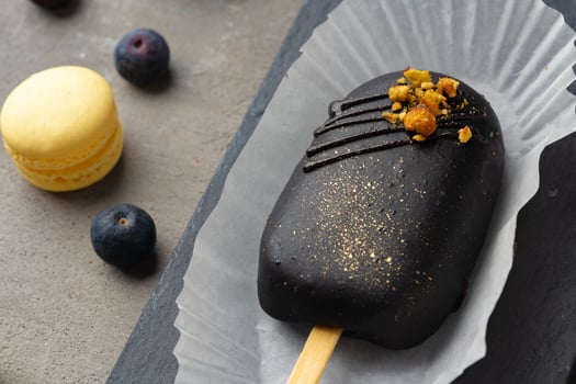 Cake pops in form of popsicle on stick photo