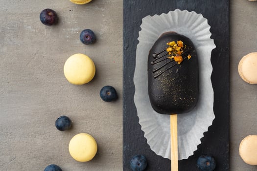 Cake pops in form of popsicle on stick photo