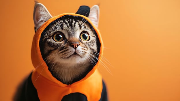 Cute Cat in Halloween Costume photo