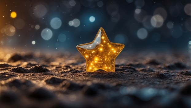 A galaxy with a bright yellow star in the middle. photo
