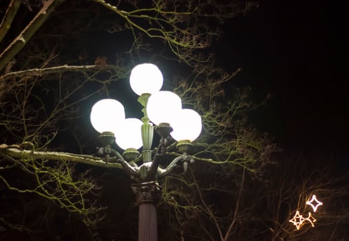 Street lanterns in Riga, Latvia. photo