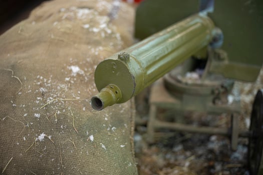Old weapons. Green item. Armament in the First World War. photo