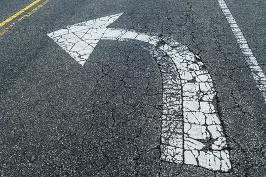 Left turn arrow photo