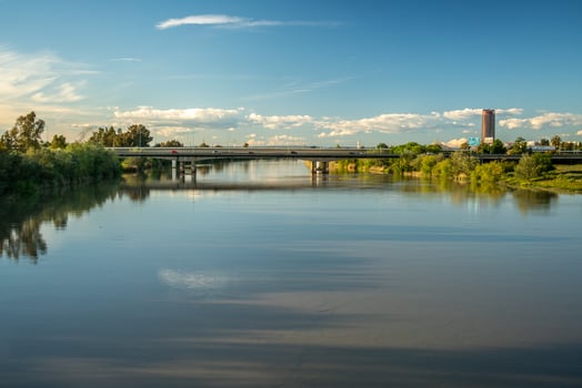 Scenic View of Guadalquivir River in Sevilla, Andalucia photo