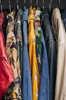 A vibrant collection of thrifted jackets showcases Gen Z love for sustainable fashion photo