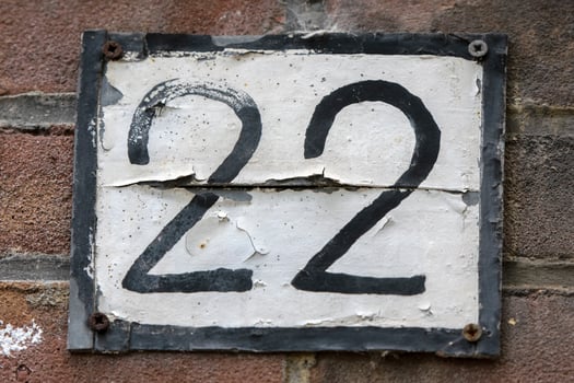 Close Up House Number 22 At Amsterdam The Netherlands 19-9-2021 photo