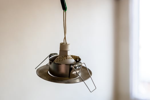 maintenance built-in ceiling light in apartment photo