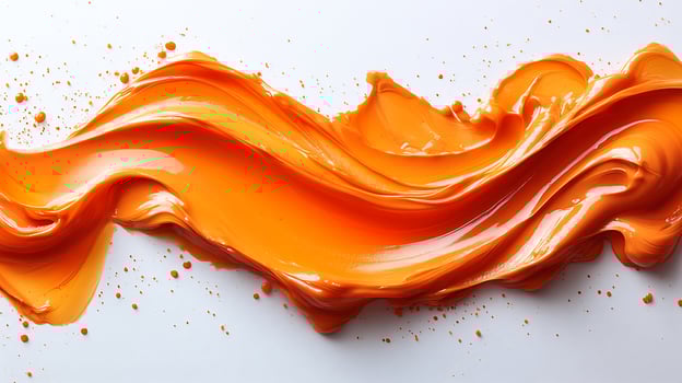Drizzle of spicy sriracha mayo creating a bold and vibrant texture on a pristine white background photo