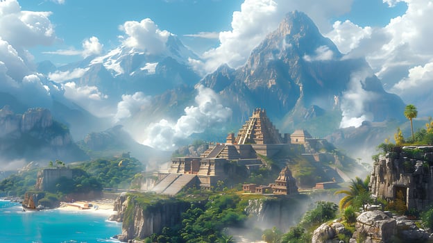 Lifelike photograph portraying aweinspiring sight of ancient Inca civilization through lens of contemporary camera Capture majestic peak of Machu Picchu grandeur of Sacsayhuamn intricate carving of photo