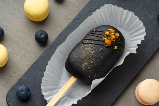 Cake pops in form of popsicle on stick photo