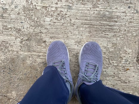 Purple Sneakers on Concrete.JPG photo