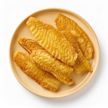 Fried fish fillets on a plate photo
