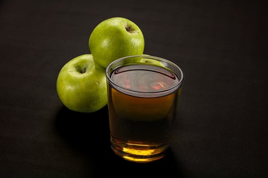 Fresh sweet natural apple juice photo