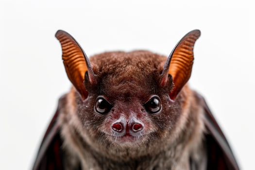 A close up of a bat with big ears photo