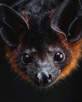 A close up of a bat with big eyes photo
