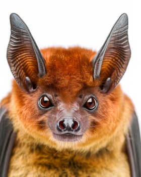 A close up of a bat with big ears photo