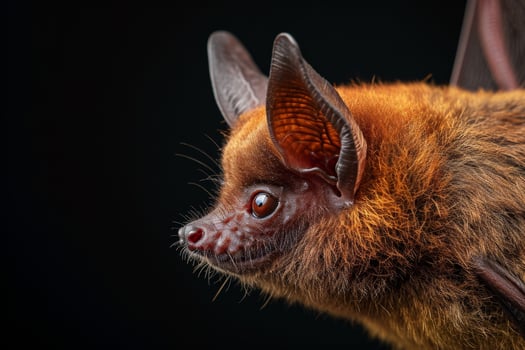 A close up of a bat with big eyes photo