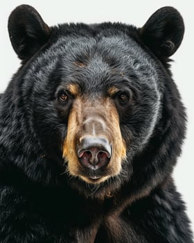 Black bear, portrait, isolated, white background, black bear, portrait, isolated, white background photo