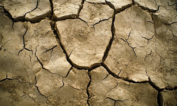 Wide view of a drought-affected landscape photo