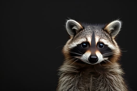 A raccoon is looking at the camera photo