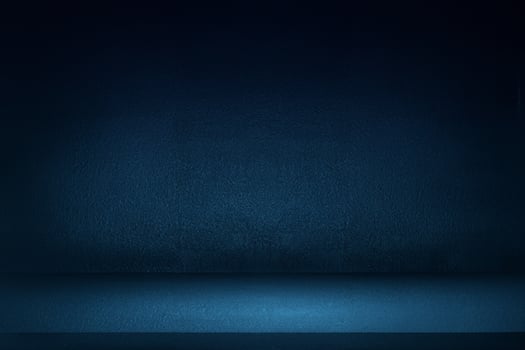 Black and Blue Abstract Cement Wall with Studio Room Interior for Product Display photo