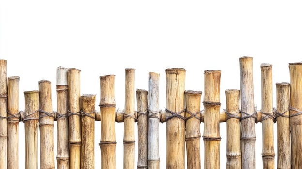 Bamboo fence creating a natural and sustainable boundary photo